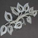 Silver Flowing Leaves - Bridal Hair Comb